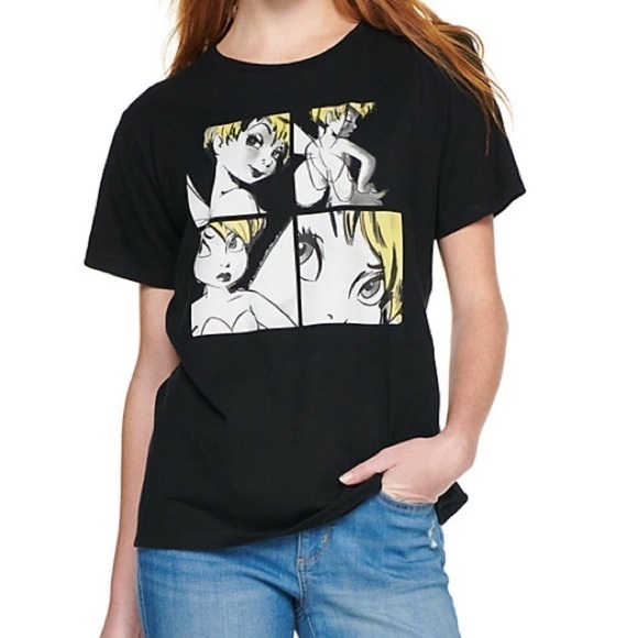 Disney Tinkerbell T-shirt NWT 2X Black Gothic Women’s - Picture 2 of 8